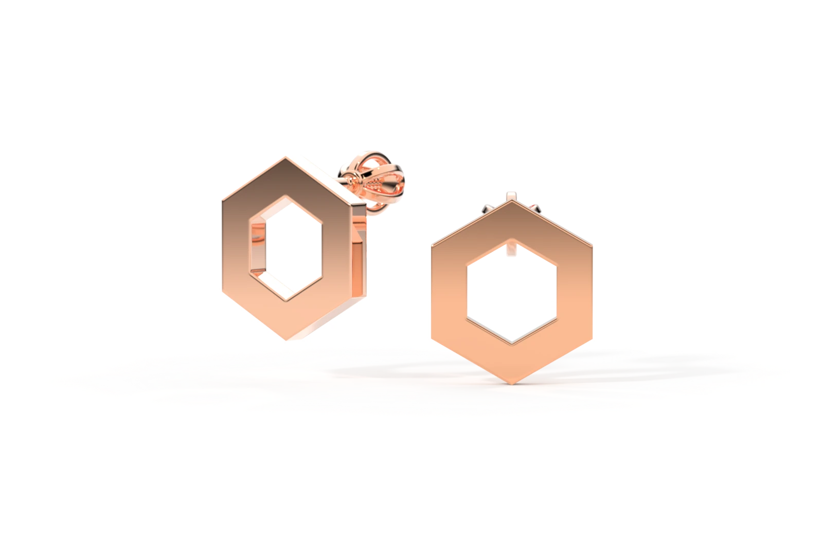 Earrings BEE-09 DeLoire, rose gold
