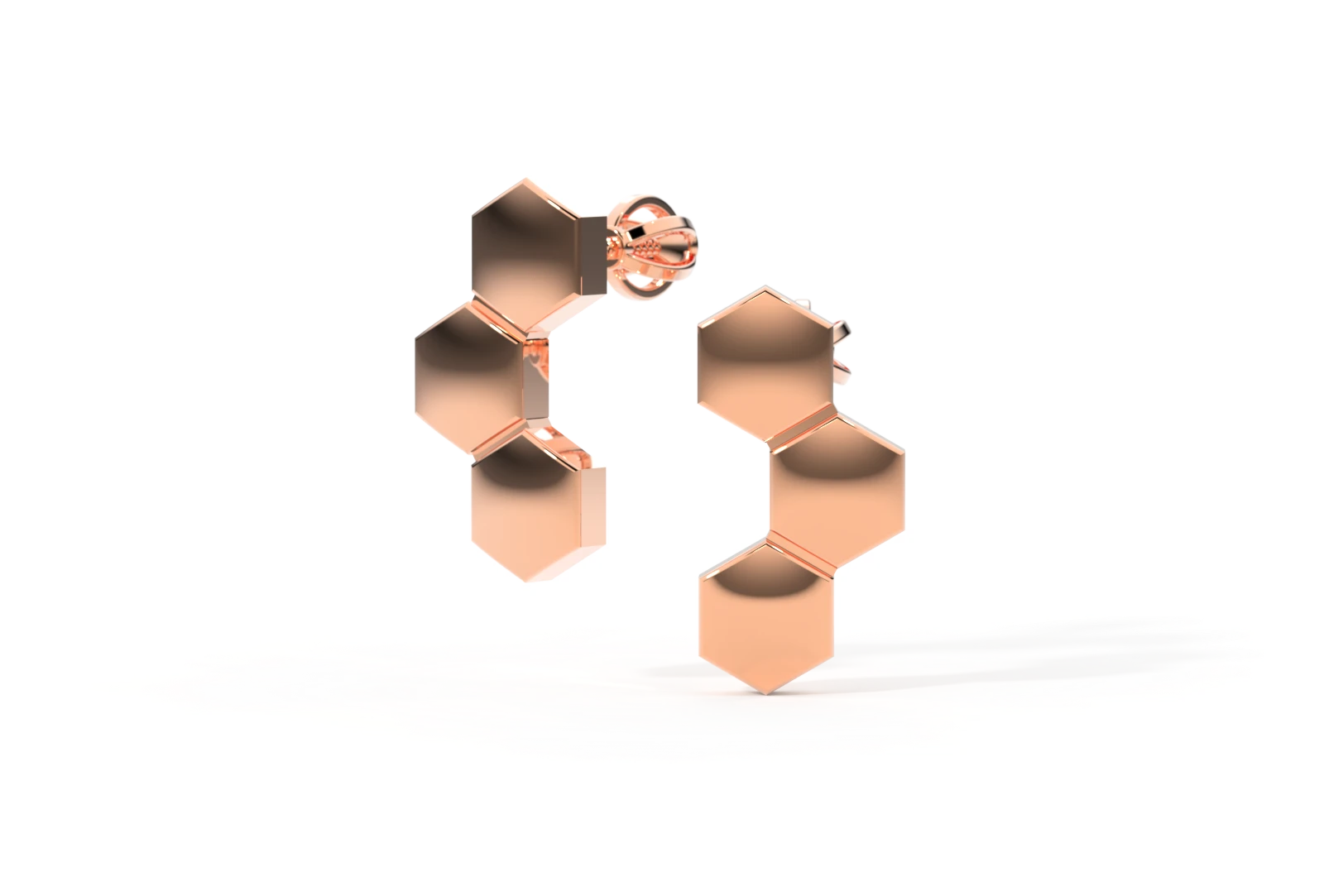 Earrings BEE-12 DeLoire, rose gold