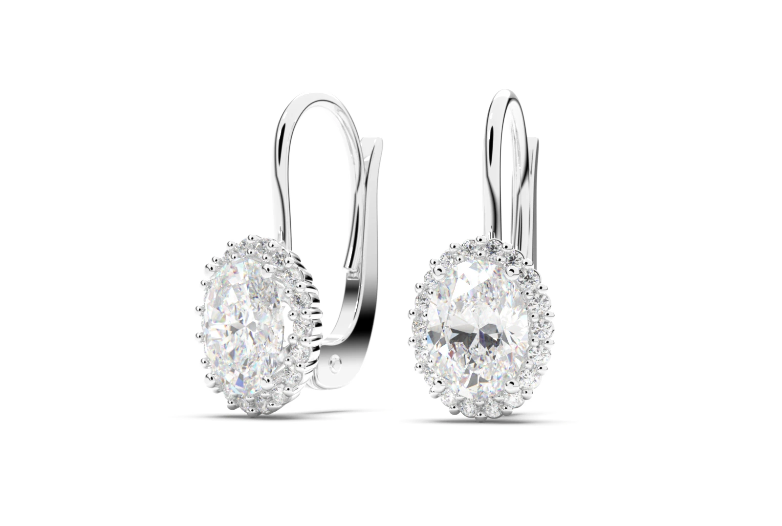 Earrings E-37 DeLoire, white gold