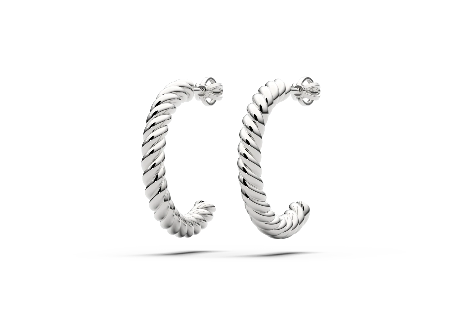 Earrings E-22 DeLoire, white gold