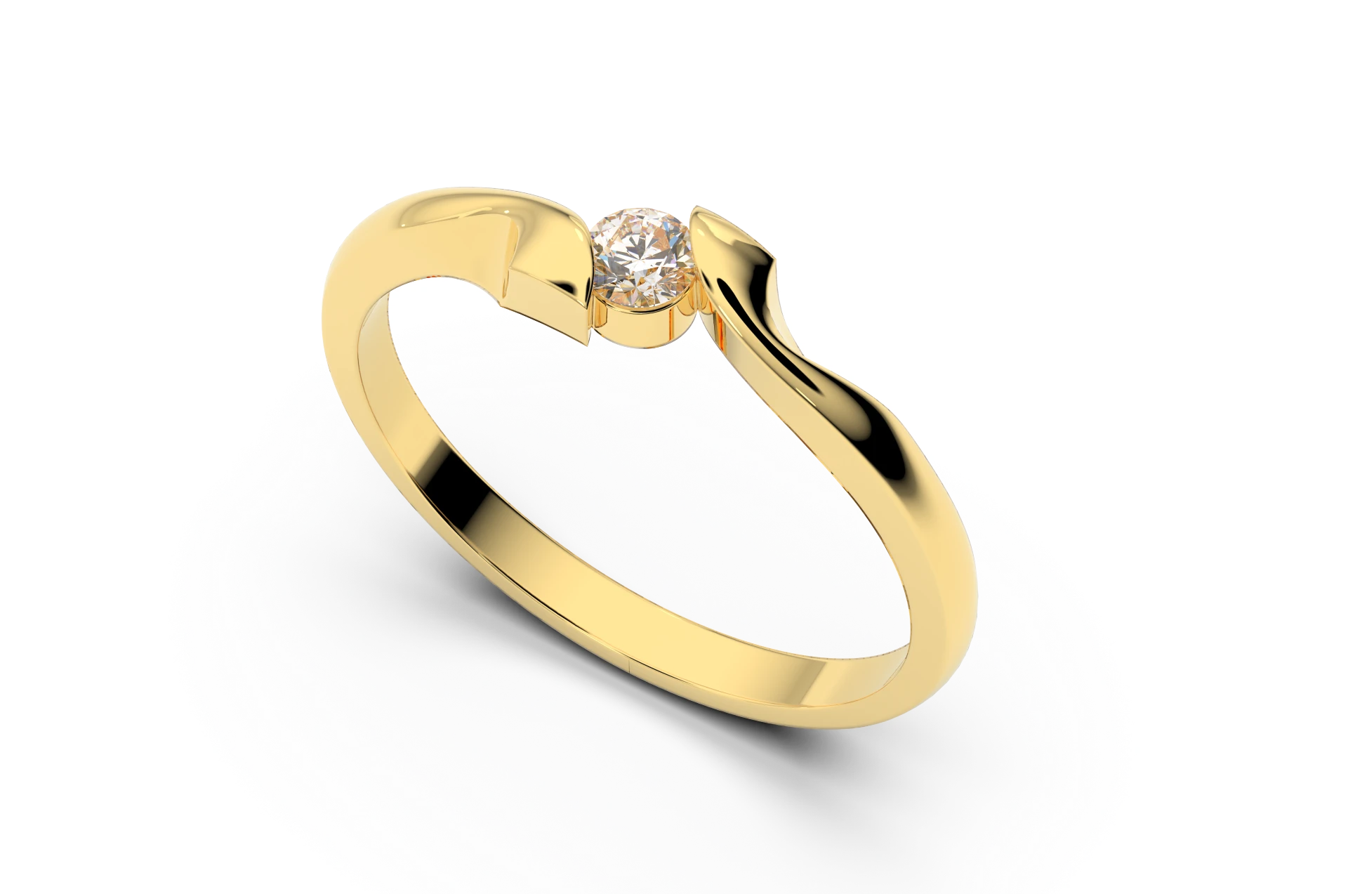 Verlobungsring Z-07 DeLoire, Gelbgold