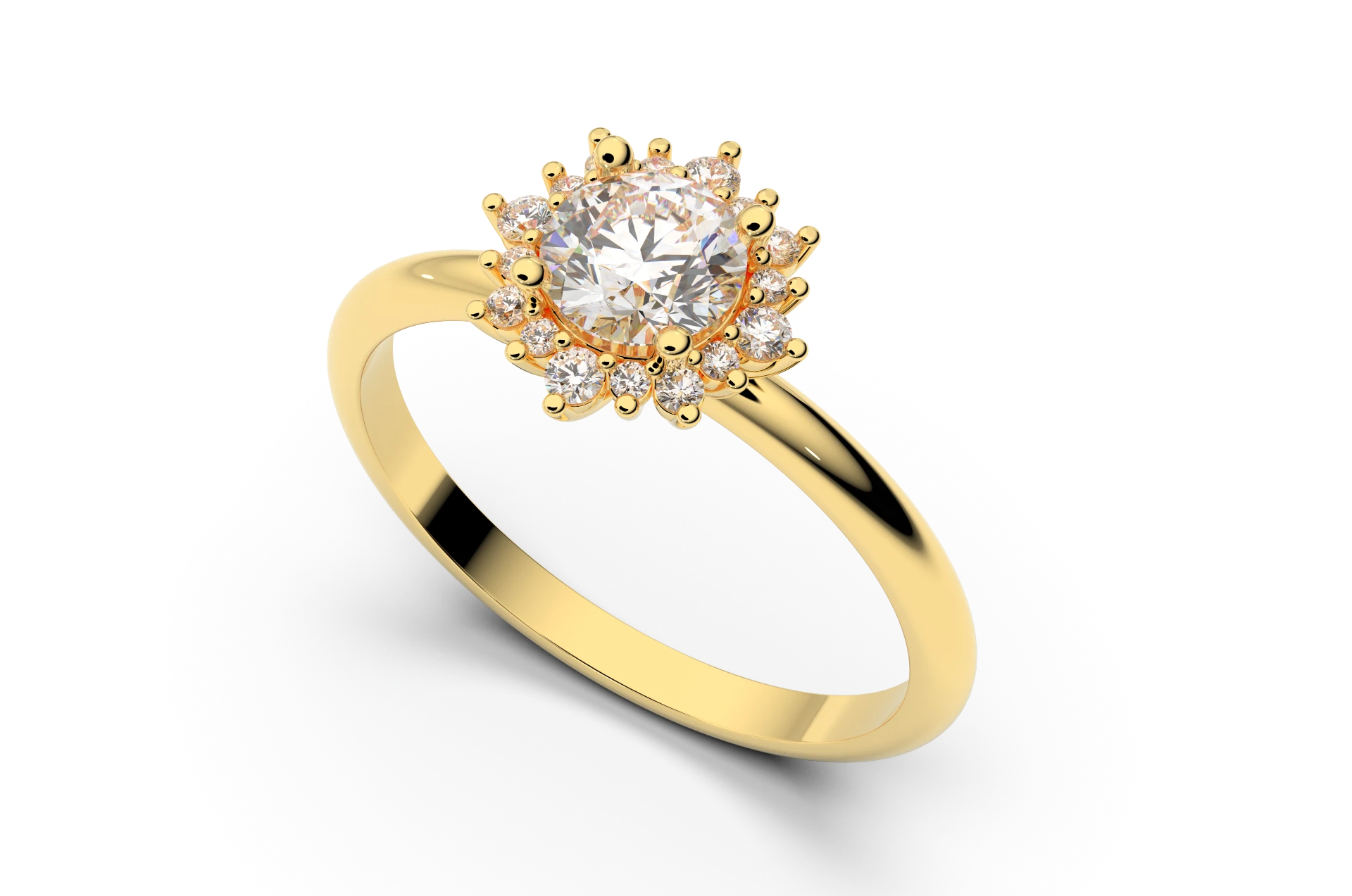 Verlobungsring Z-14 DeLoire, Gelbgold