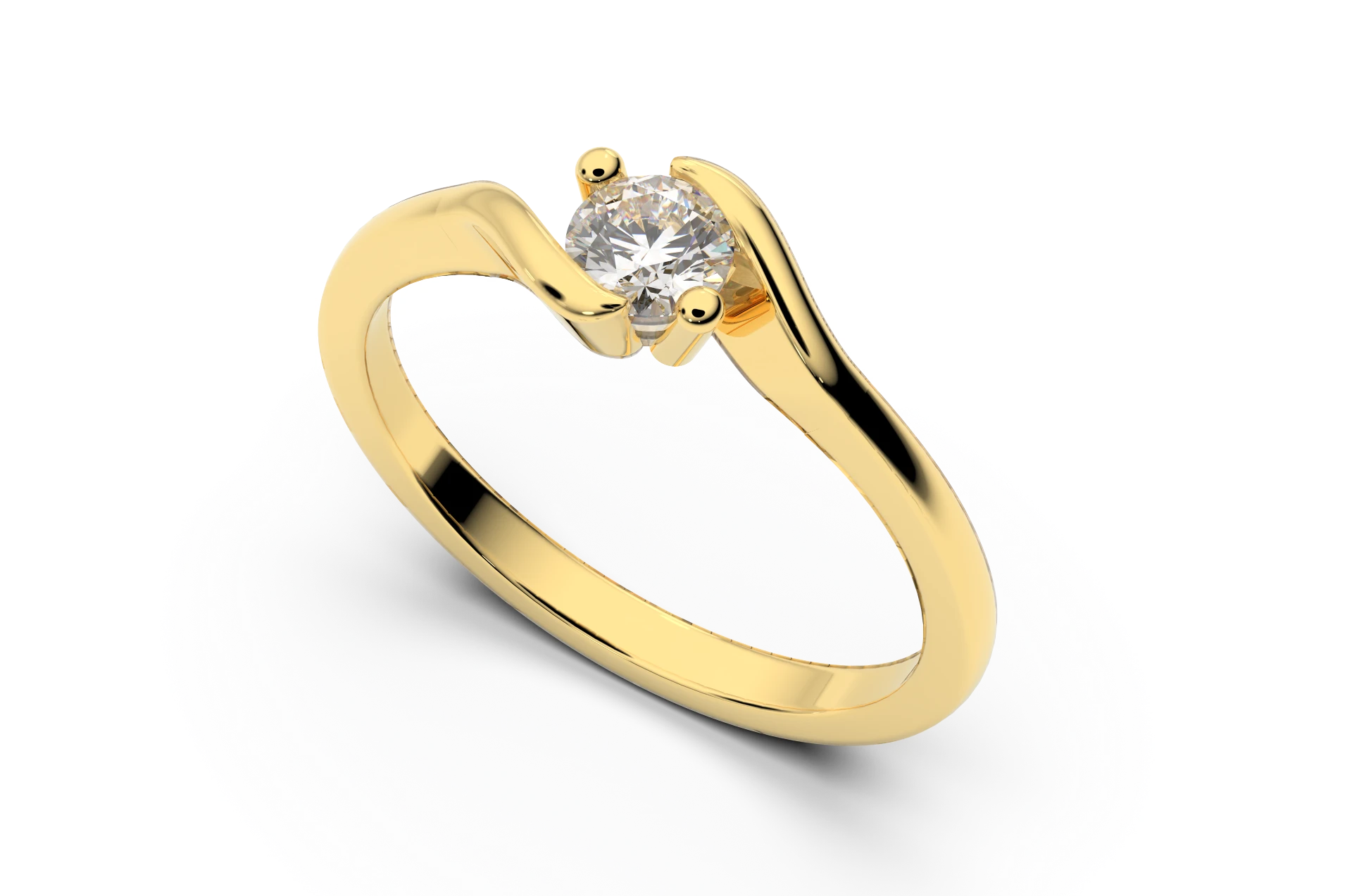 Verlobungsring Z-15 DeLoire, Gelbgold