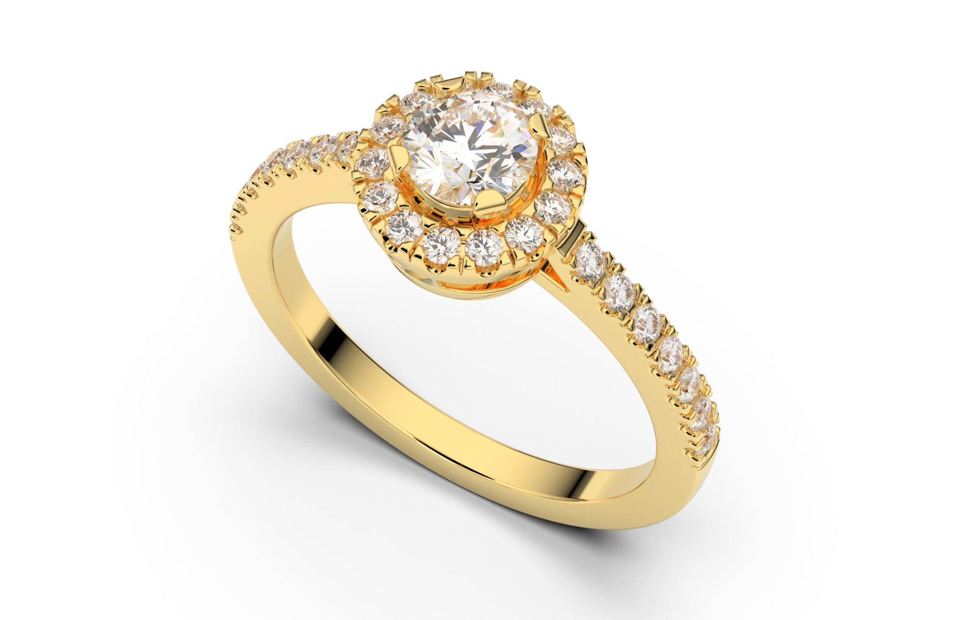 Engagement ring Z-22 DeLoire, yellow gold