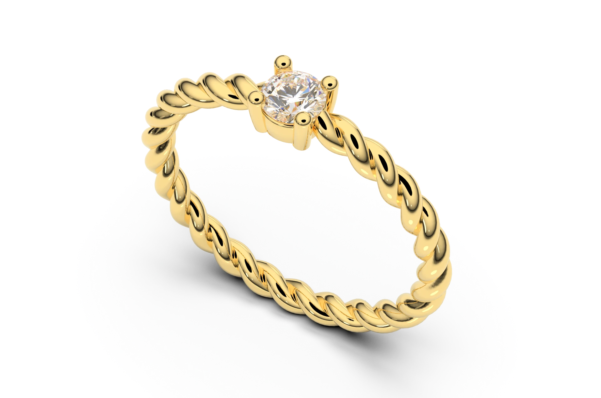 Engagement ring Z-25 DeLoire, yellow gold