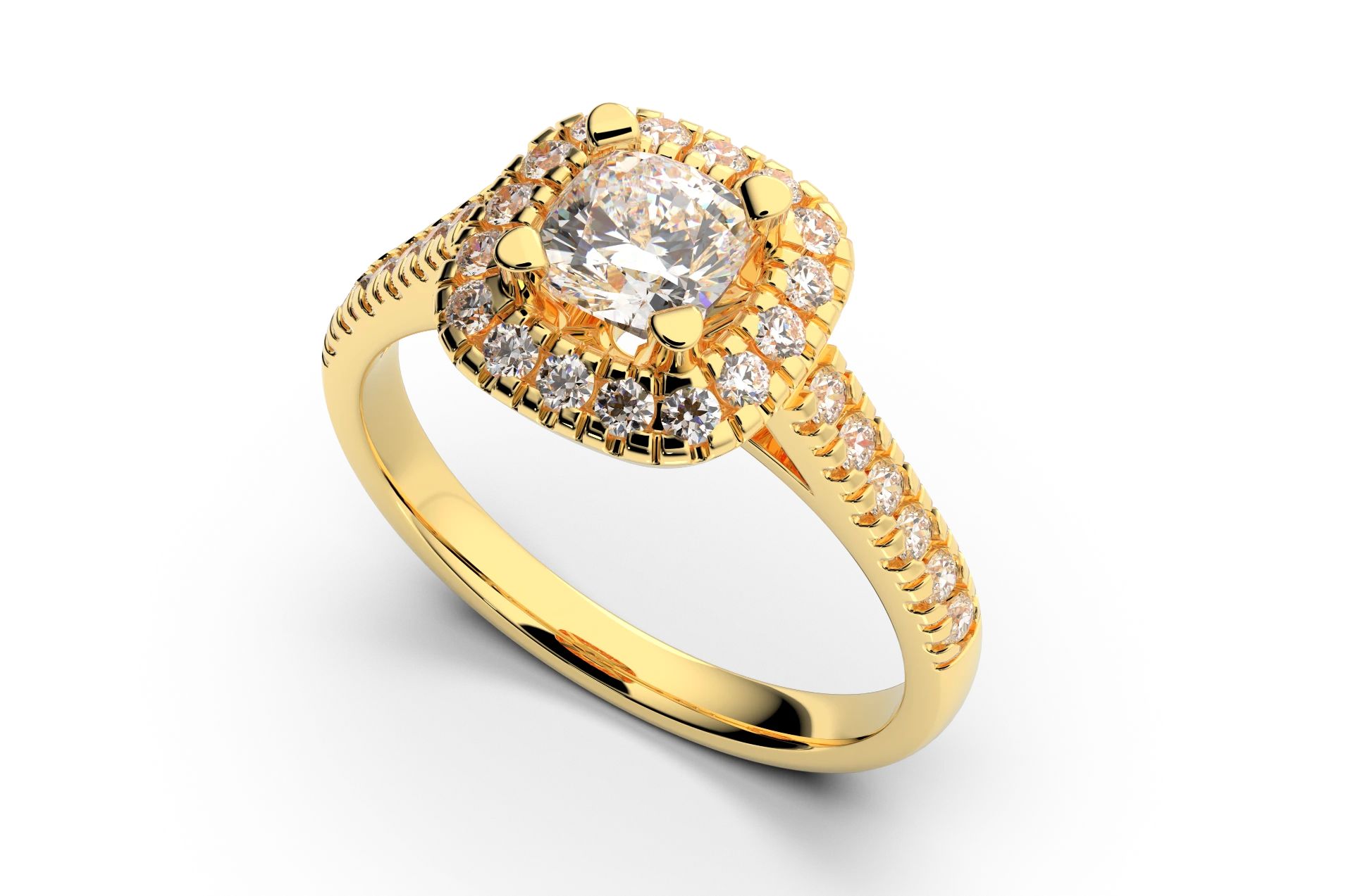Engagement ring Z-31 DeLoire, yellow gold
