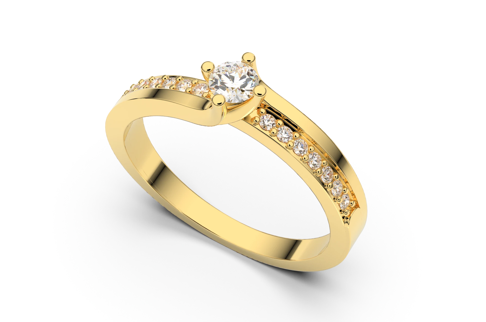 Engagement ring Z-33 DeLoire, yellow gold