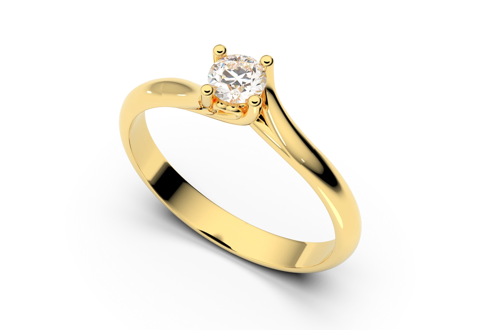 Engagement ring Z-35 DeLoire, yellow gold