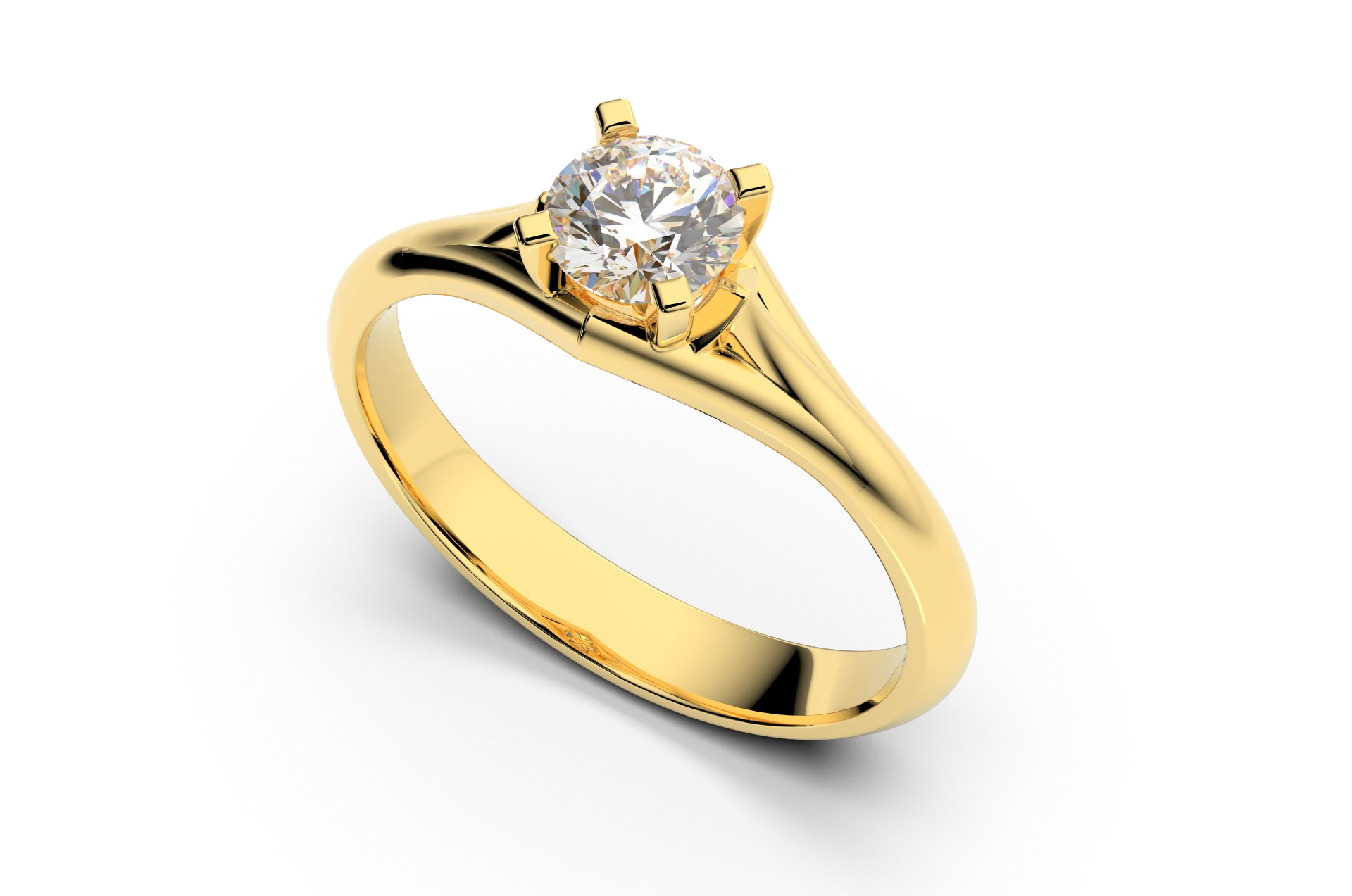 Engagement ring Z-36 DeLoire, yellow gold
