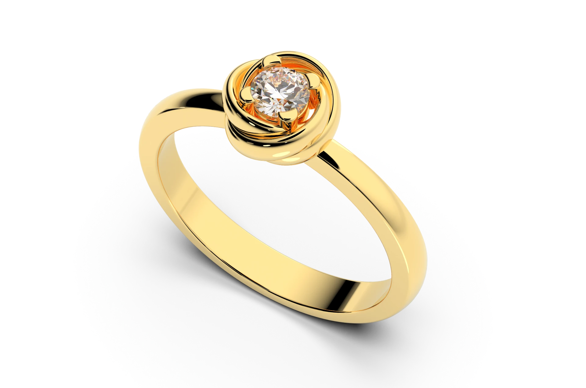 Engagement ring Z-37 DeLoire, yellow gold