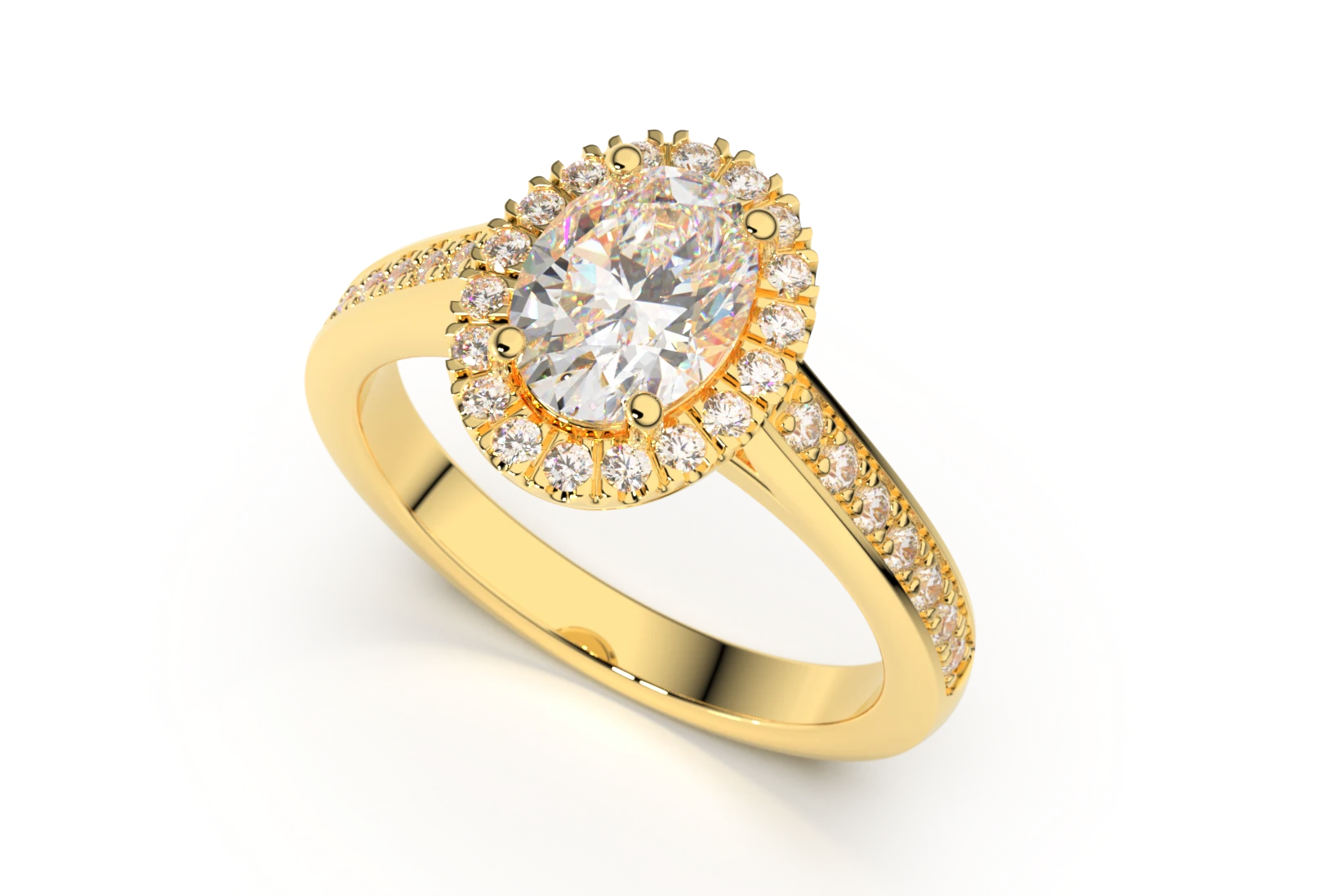 Engagement ring Z-39 DeLoire, yellow gold