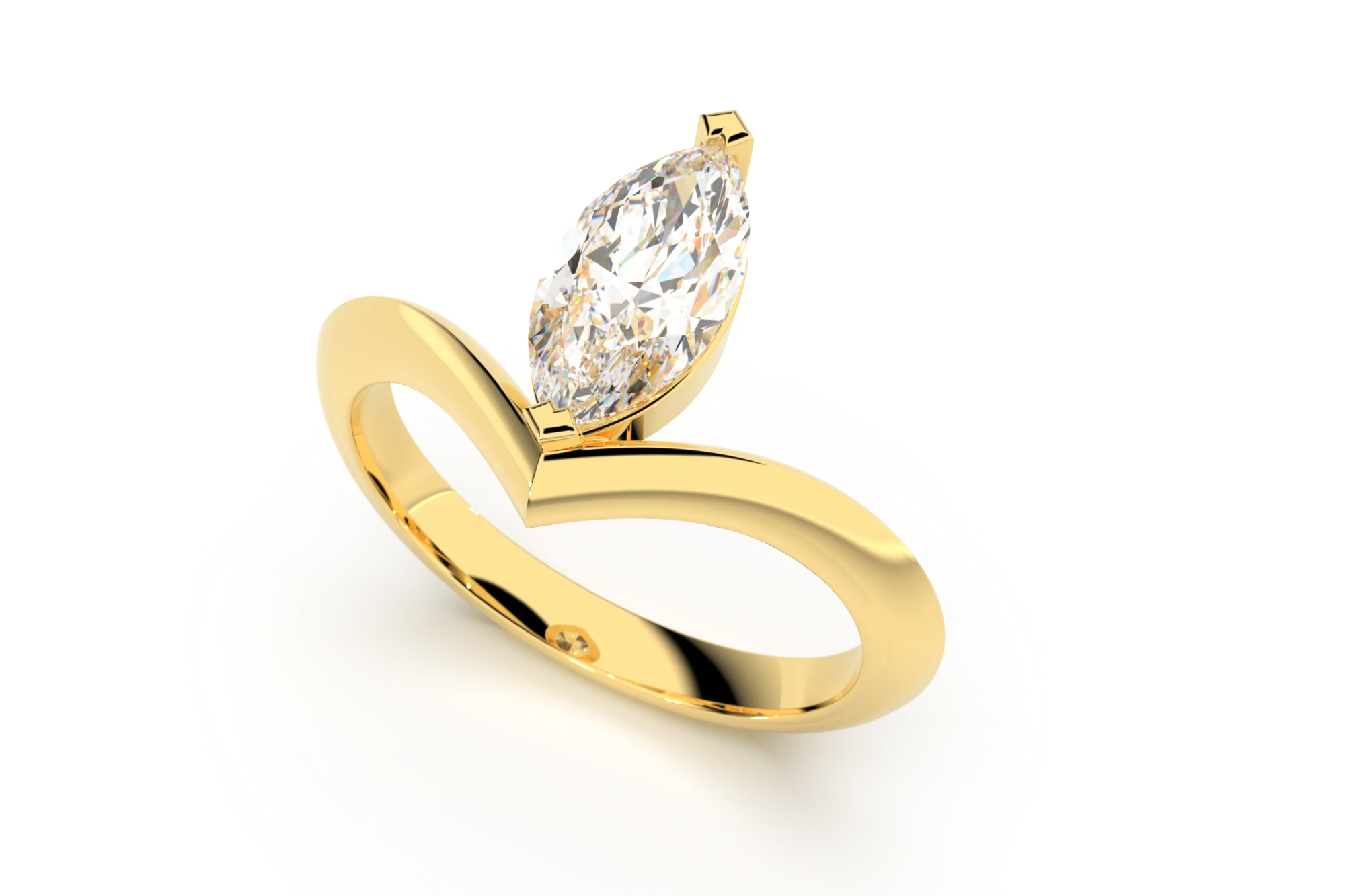 Verlobungsring Z-42 DeLoire, Gelbgold