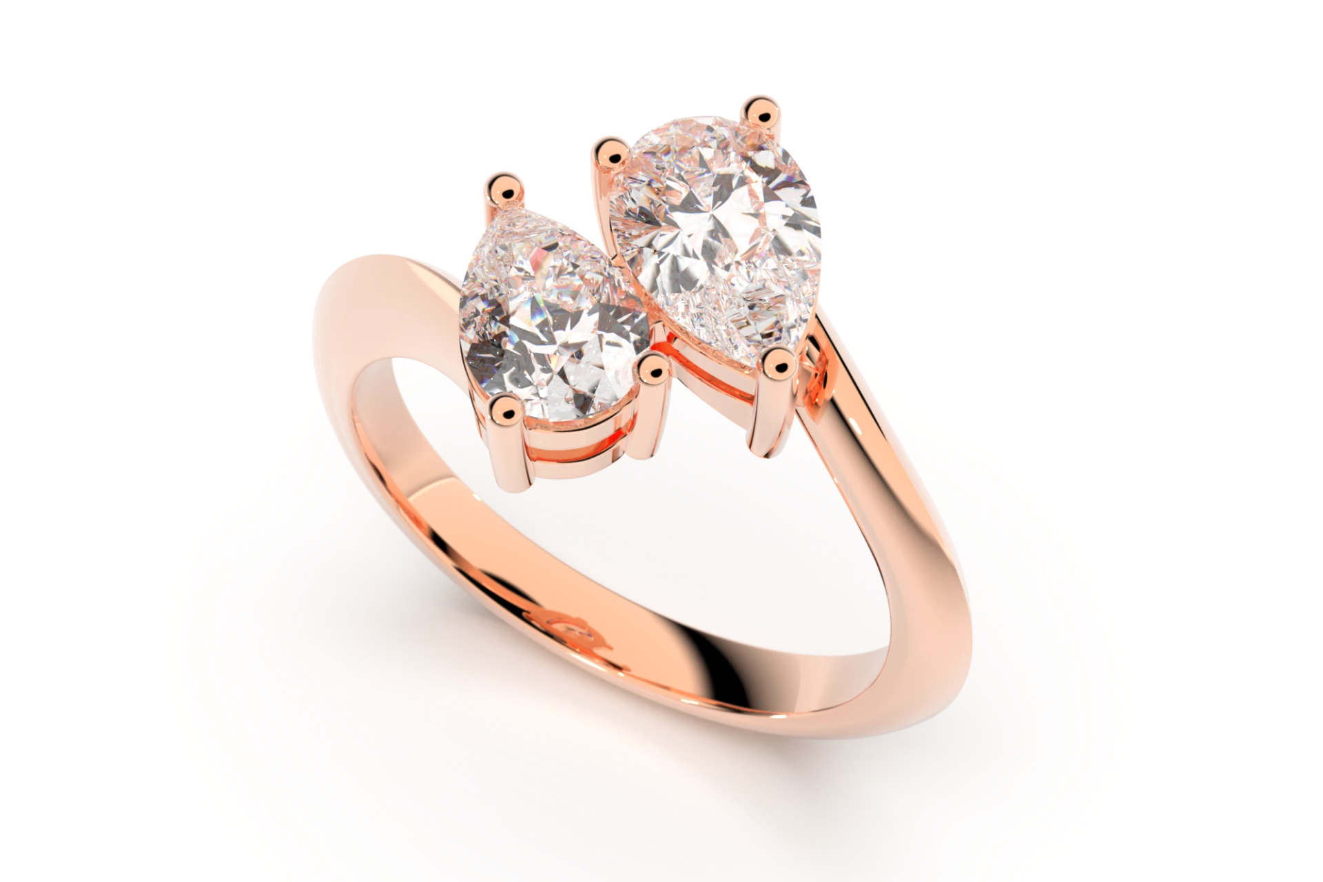 Engagement ring Z-43 DeLoire, rose gold